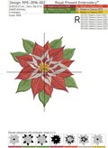 Christmas Poinsettia design - 5 sizes