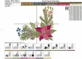 Poinsettia Corner Machine Embroidery Design - 4 sizes