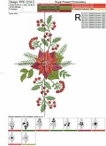 Poinsettia Machine Embroidery Design - 3 sizes