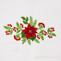 Poinsettia Machine Embroidery Design - 3 sizes