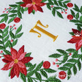 Poinsettia Wreath Christmas Machine Embroidery Design - 3 sizes