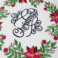 Poinsettia Wreath Super Set Machine Embroidery Designs - 7 sizes