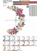 Poinsettia border Embroidery Design - 2 sizes