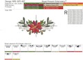Poinsettia border with berries Machine Embroidery Design - 4 sizes