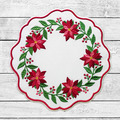 Mega Poinsettia table placemat ITH - 4 sizes