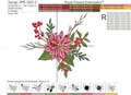 Poinsettia winter bouquet Machine Embroidery Design - 2 sizes