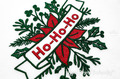 Poinsettia with Ho-Ho-Ho inscription Machine Embroidery Design - 2 sizes