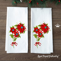 Poinsettias Bouquet Machine Embroidery Design