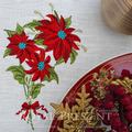 Poinsettias Bouquet Machine Embroidery Design