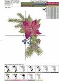 Poinsettias Set Machine Embroidery Designs