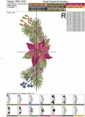 Poinsettias borders Set Machine Embroidery Designs - 3 sizes