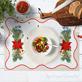 Poinsettias borders Set Machine Embroidery Designs - 3 sizes