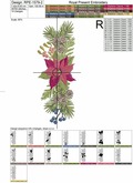 Poinsettias borders Set Machine Embroidery Designs - 3 sizes