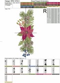 Poinsettias borders Set Machine Embroidery Designs - 3 sizes