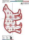 Polar Bear Applique machine embroidery design - 5 sizes