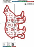 Polar Bear Applique machine embroidery design - 5 sizes