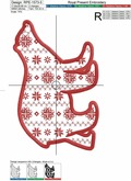 Polar Bear Applique machine embroidery design - 5 sizes