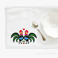 Polish Roosters Machine Embroidery Design - 2 sizes