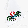 Polish Roosters Machine Embroidery Design - 2 sizes