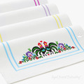 Polish Roosters border Machine Embroidery Design - 2 sizes