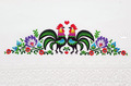 Polish Roosters border Machine Embroidery Design - 2 sizes