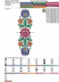 Polish floral vertical border machine embroidery design