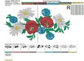 Poppies, Daisies, Cornflowers border - 5 sizes