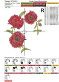 Poppies Wreath Machine Embroidery Design