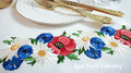 Poppies in a summer bouquet border Machine embroidery design - 5 sizes