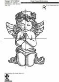 Praying Angel Machine Embroidery Design - 5 sizes