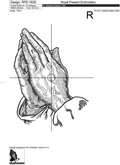 Praying Hands​ Machine embroidery design - 5 sizes
