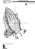 Praying Hands​ Machine embroidery design - 5 sizes