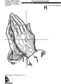 Praying Hands​ Machine embroidery design - 5 sizes