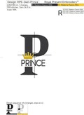 Prince Inscription with crown Machine embroidery design