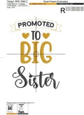 Promoted to big sister Inscriptions for machine embroidery - 2 sizes