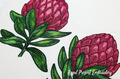 Protea Machine Embroidery Designs - 4 sizes