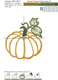 Pumpkin Applique in five sizes