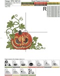 Pumpkin Jack Corner Machine Embroidery Designs Set