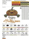 Pumpkin Jack Machine Embroidery Design - 6 sizes