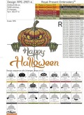 Pumpkin Jack Machine Embroidery Design - 6 sizes