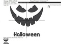 Pumpkin Jack-o'-lantern face Machine embroidery design - 3 sizes