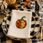 Pumpkin with polka dots machine embroidery design - 4 sizes