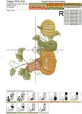 Pumpkins Corner Machine Embroidery Design - 3 sizes