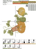 Pumpkins Corner Machine Embroidery Design - 3 sizes