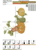 Pumpkins Corner Machine Embroidery Design - 3 sizes