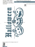 Pumpkins Halloween text Machine Embroidery Design - 7 sizes