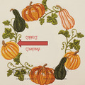 Pumpkins Wreath Machine Embroidery Design - 2 sizes