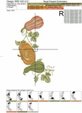 Pumpkins Wreath Machine Embroidery Design - 2 sizes