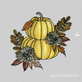 Pumpkins and Fall Leaves - 3 size