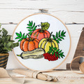 Pumpkins and rowan machine embroidery design - 3 sizes